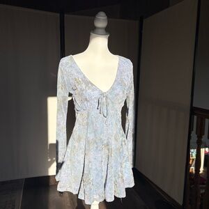 Urban Outfitters | Light Blue Floral Romper